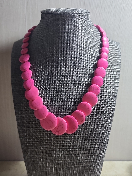 Gabcreations Jewelry - (7) Died pink howlight -handmade